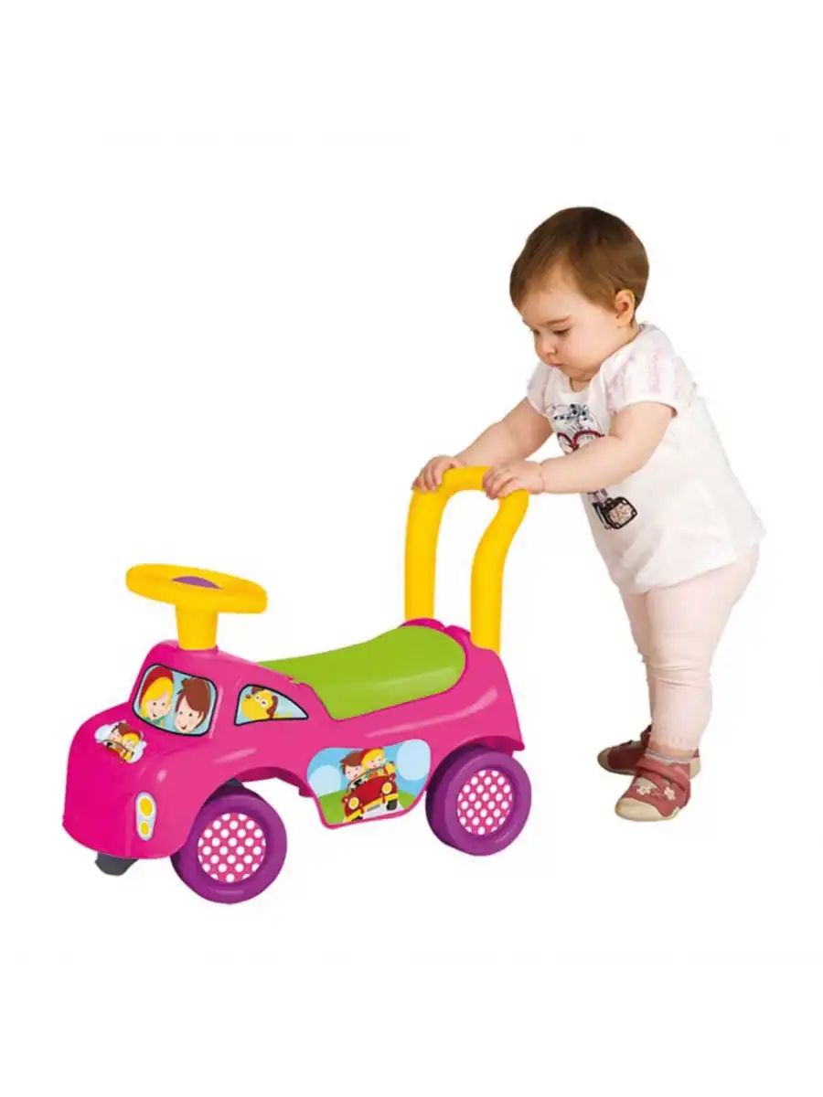 Pembe İlk Arabam - İlk Arabam - Binmeli Araba - Çocuk Arabası - İlk Adım Arabası
