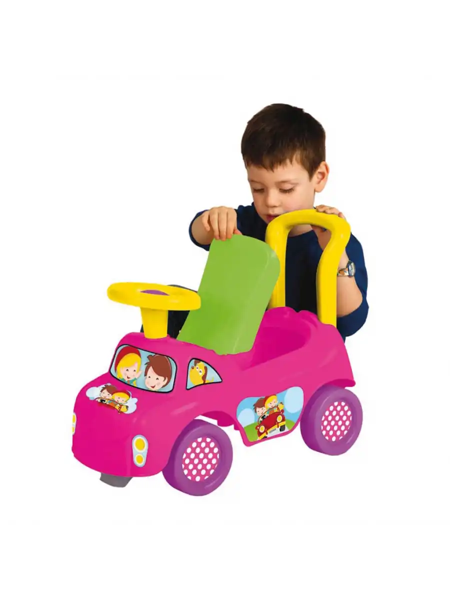 Pembe İlk Arabam - İlk Arabam - Binmeli Araba - Çocuk Arabası - İlk Adım Arabası