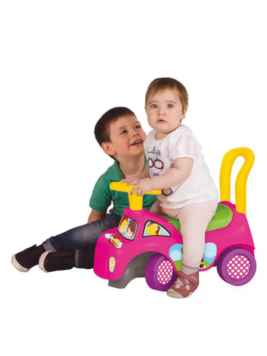 Pembe İlk Arabam - İlk Arabam - Binmeli Araba - Çocuk Arabası - İlk Adım Arabası