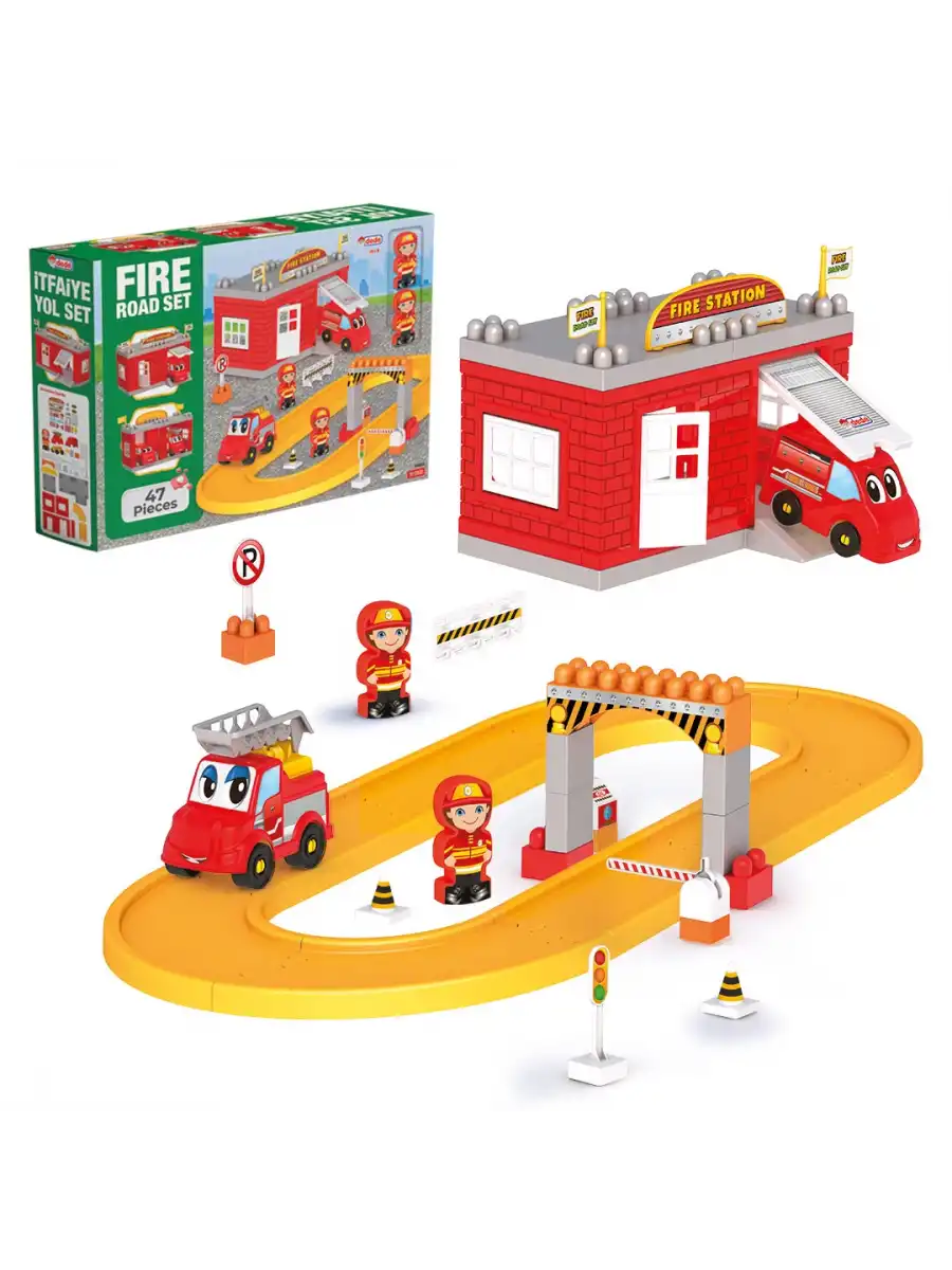 İtfaiye Yol Seti - Lego Oyuncağı - Lego Setleri - Bloklar - Lego Seti - Yarış Seti