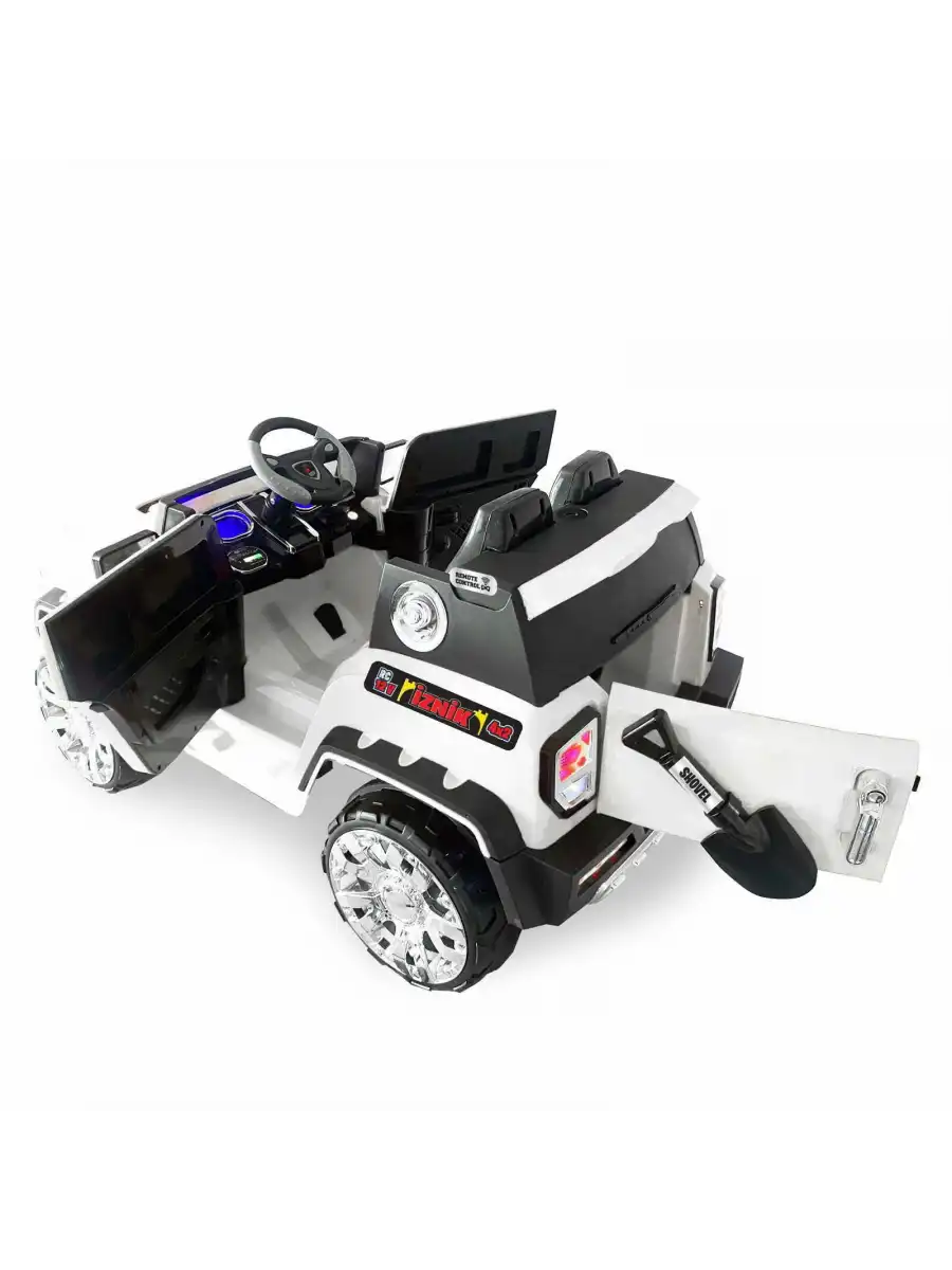 İznik Beyaz Uzaktan Kumandalı 4X2 12 Volt Akülü Araba - RC Jeep Akülü Araba