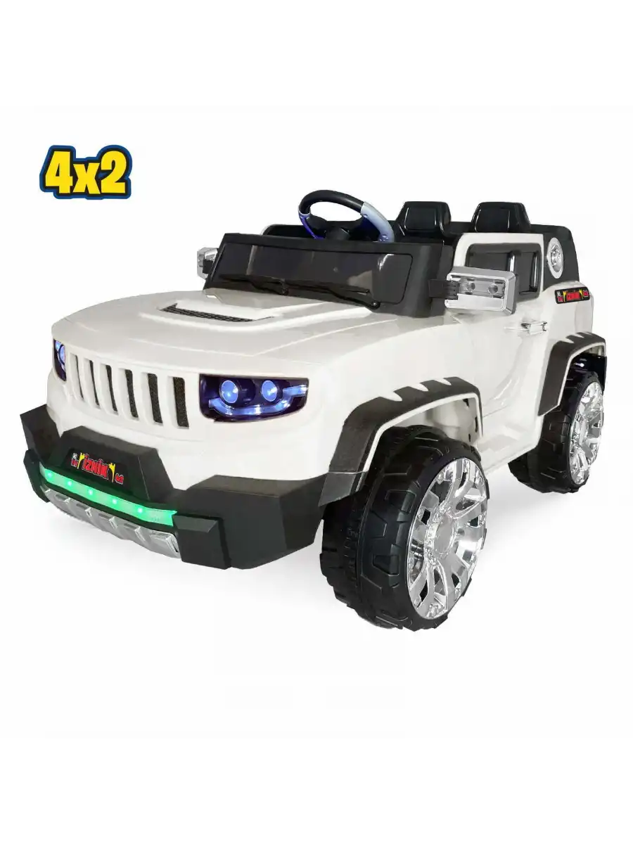 İznik Beyaz Uzaktan Kumandalı 4X2 12 Volt Akülü Araba - RC Jeep Akülü Araba