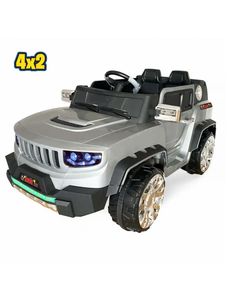 İznik Gri Uzaktan Kumandalı 4X2 12 Volt Akülü Araba - RC Jeep Akülü Araba