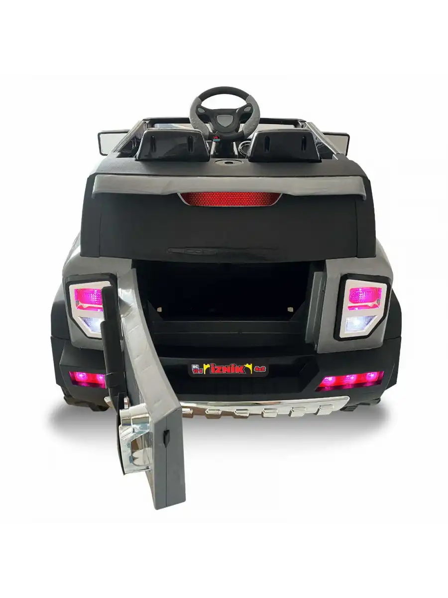 İznik Gri Uzaktan Kumandalı 4X2 12 Volt Akülü Araba - RC Jeep Akülü Araba