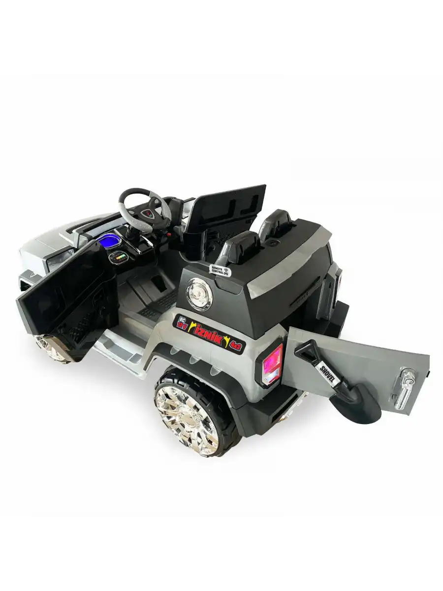 İznik Gri Uzaktan Kumandalı 4X2 12 Volt Akülü Araba - RC Jeep Akülü Araba