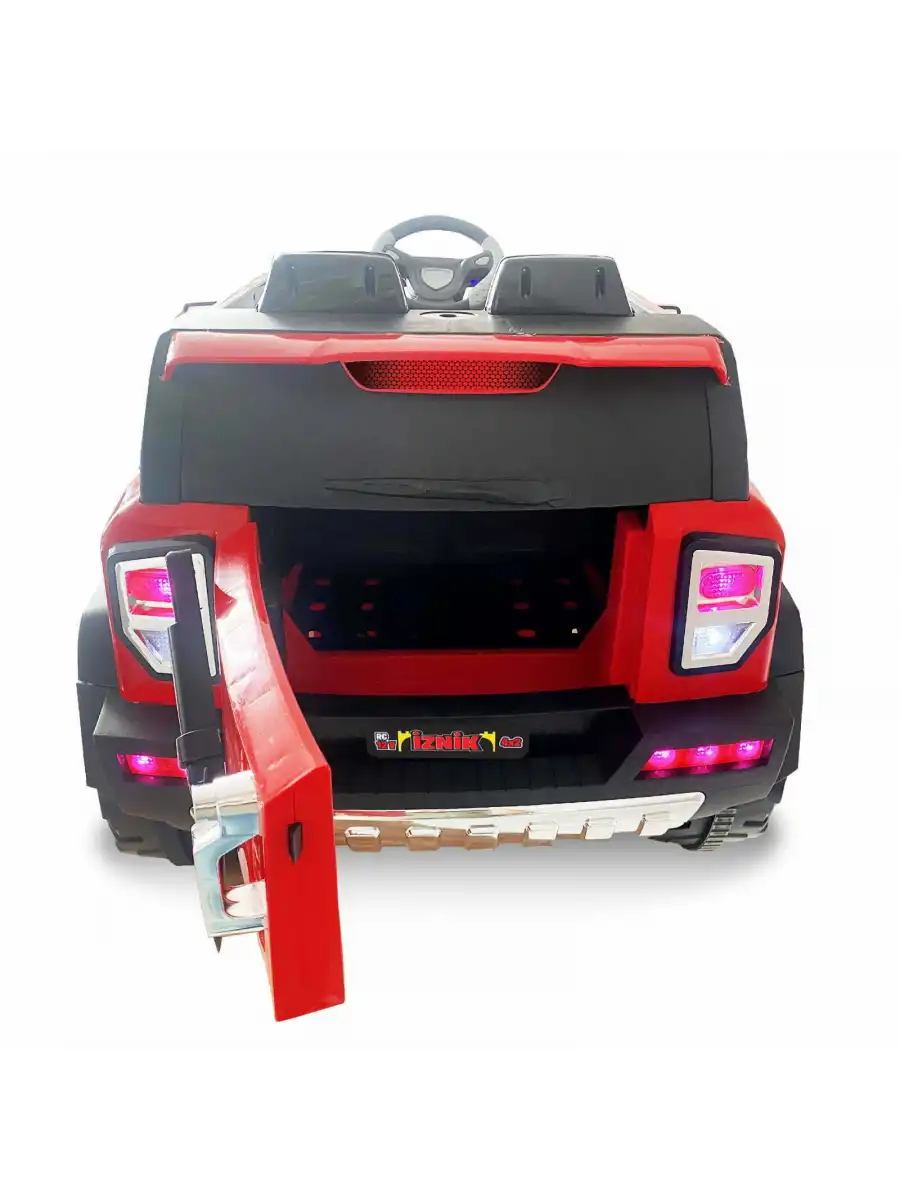 İznik Kırmızı Uzaktan Kumandalı 4X2 12 Volt Akülü Araba - RC Jeep Akülü Araba