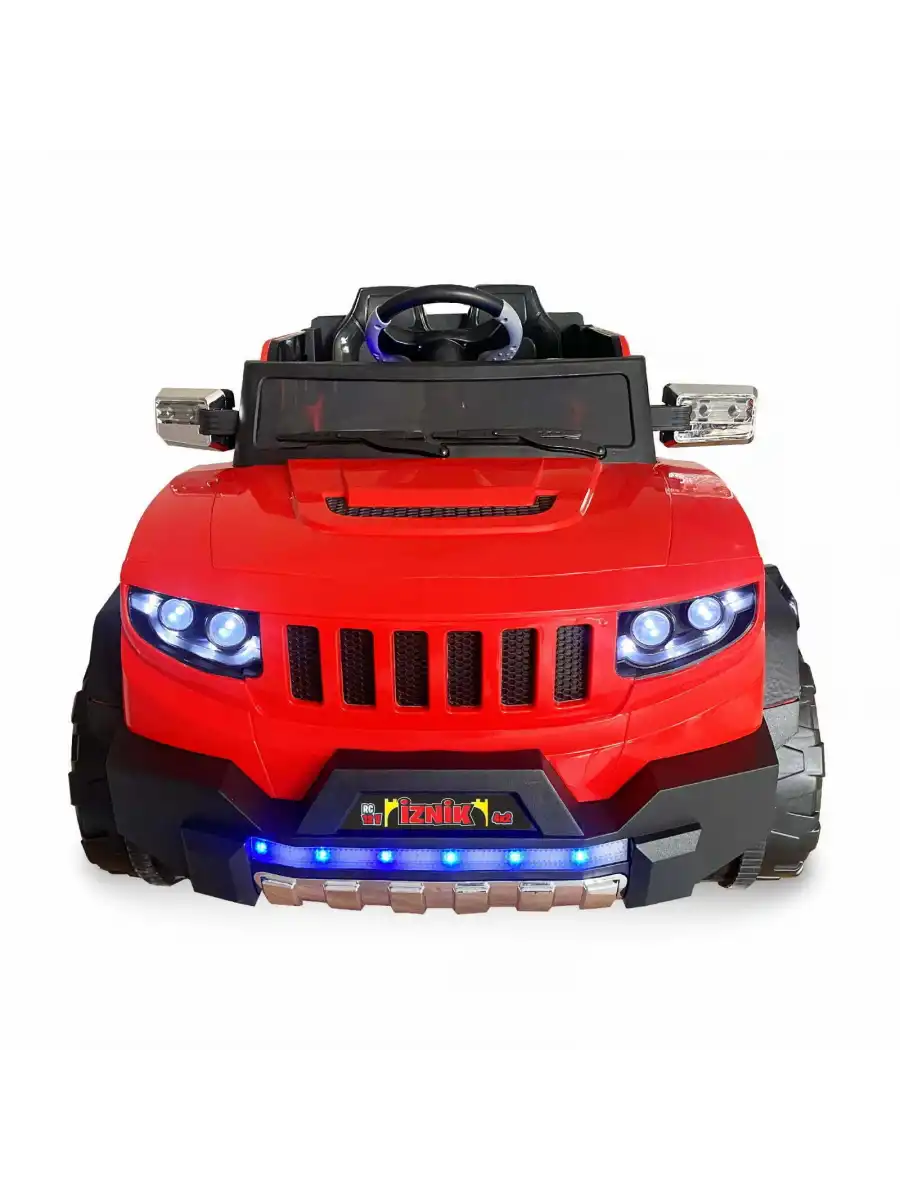 İznik Kırmızı Uzaktan Kumandalı 4X2 12 Volt Akülü Araba - RC Jeep Akülü Araba