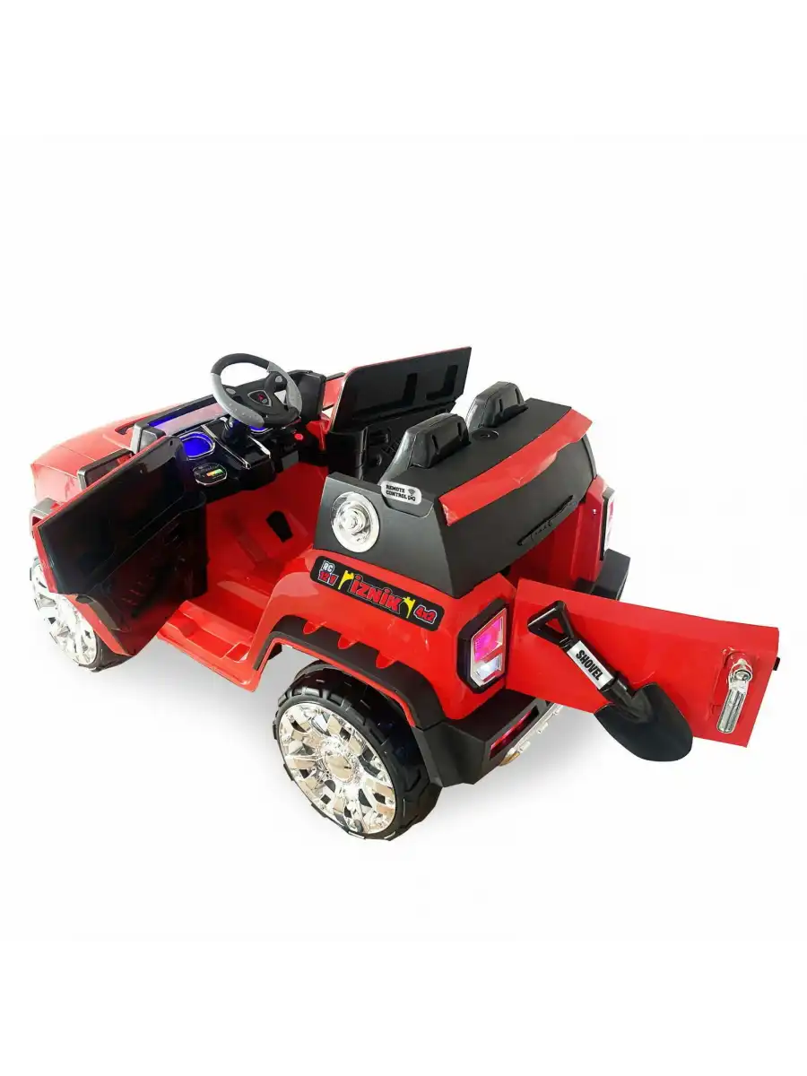 İznik Kırmızı Uzaktan Kumandalı 4X2 12 Volt Akülü Araba - RC Jeep Akülü Araba