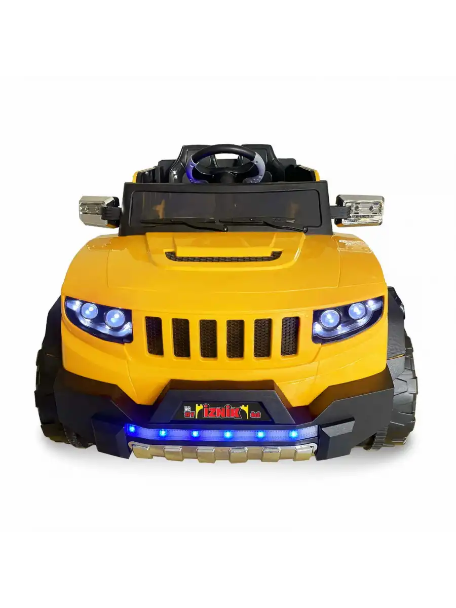 İznik Sarı Uzaktan Kumandalı 4X2 12 Volt Akülü Araba - RC Jeep Akülü Araba