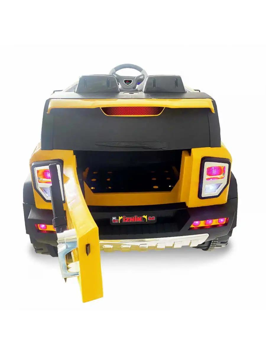 İznik Sarı Uzaktan Kumandalı 4X2 12 Volt Akülü Araba - RC Jeep Akülü Araba