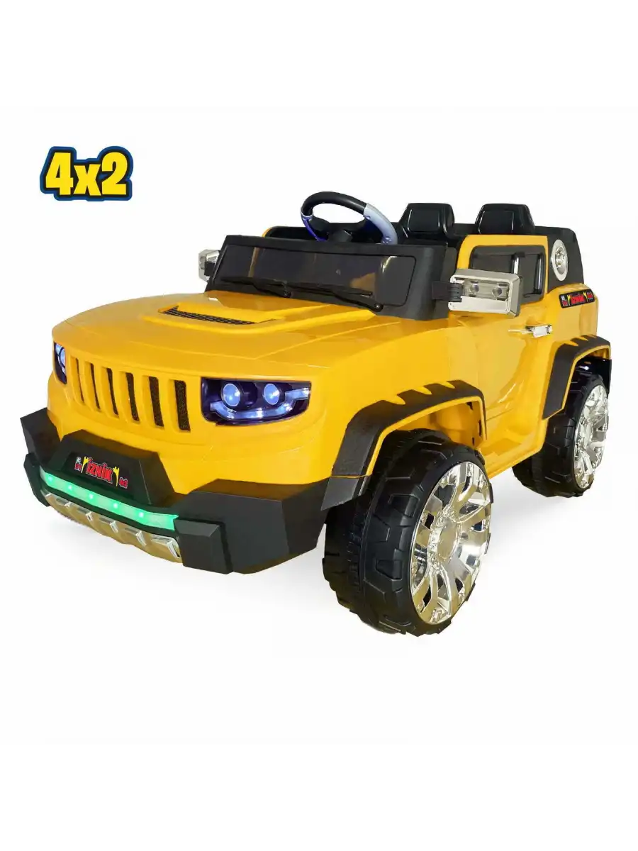 İznik Sarı Uzaktan Kumandalı 4X2 12 Volt Akülü Araba - RC Jeep Akülü Araba