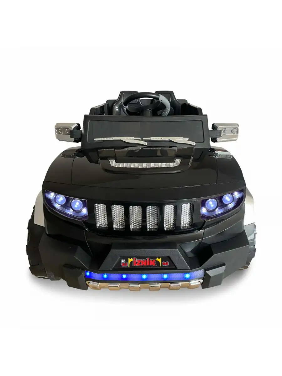 İznik Siyah Uzaktan Kumandalı 4X2 12 Volt Akülü Araba - RC Jeep Akülü Araba