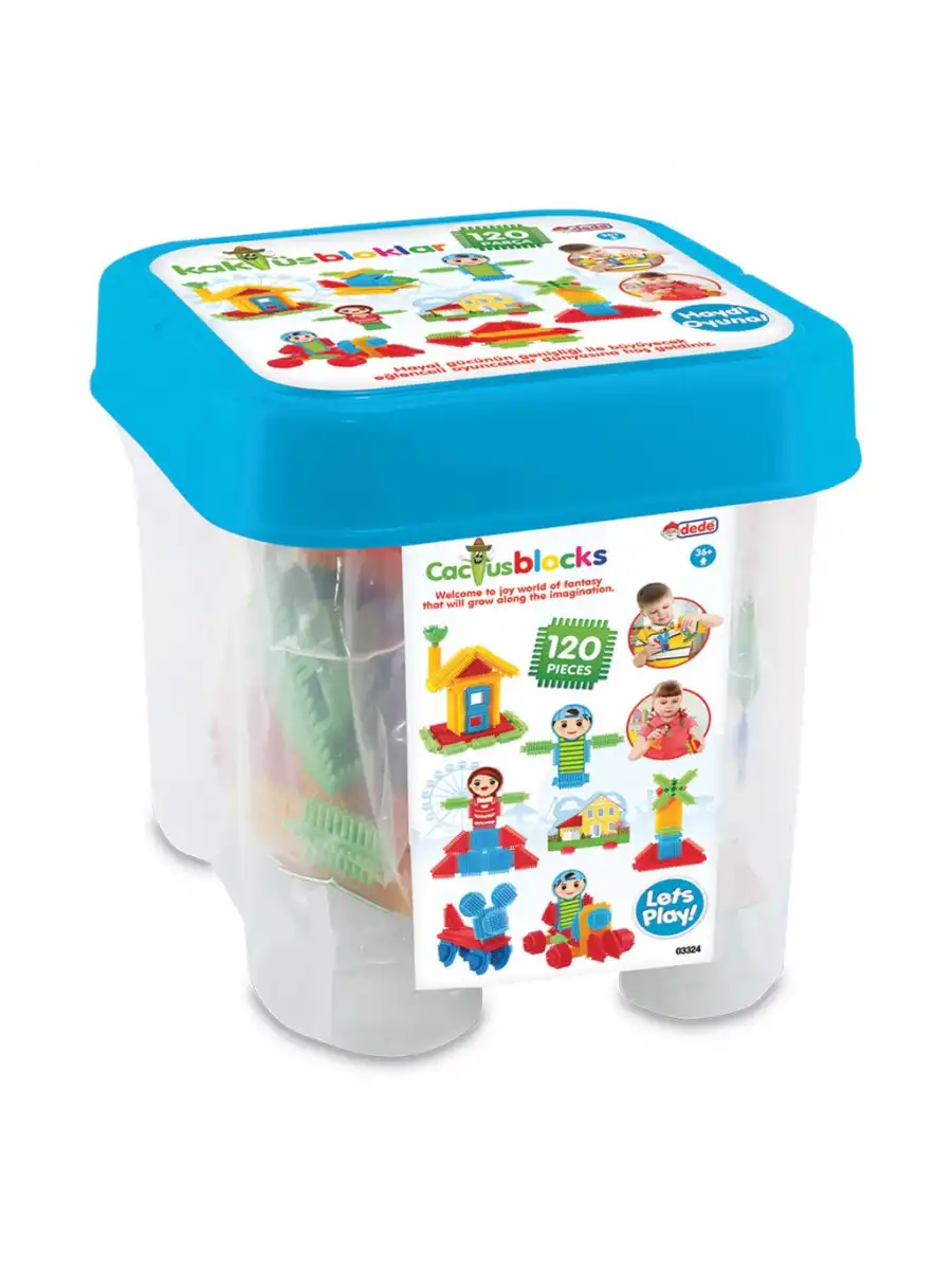Kaktüs Bloklar (120 Parça) - Kaktüs Oyuncak - Lego Seti - Kaktüs Lego - Taraklı Lego