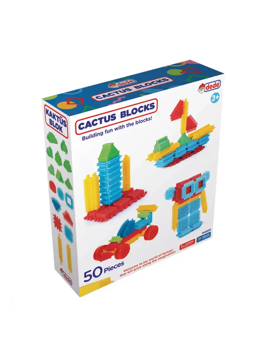 Kaktüs Bloklar (50 Parça) - Kaktüs Oyuncak - Lego Seti - Kaktüs Lego - Taraklı Lego Eğitici Lego Seti