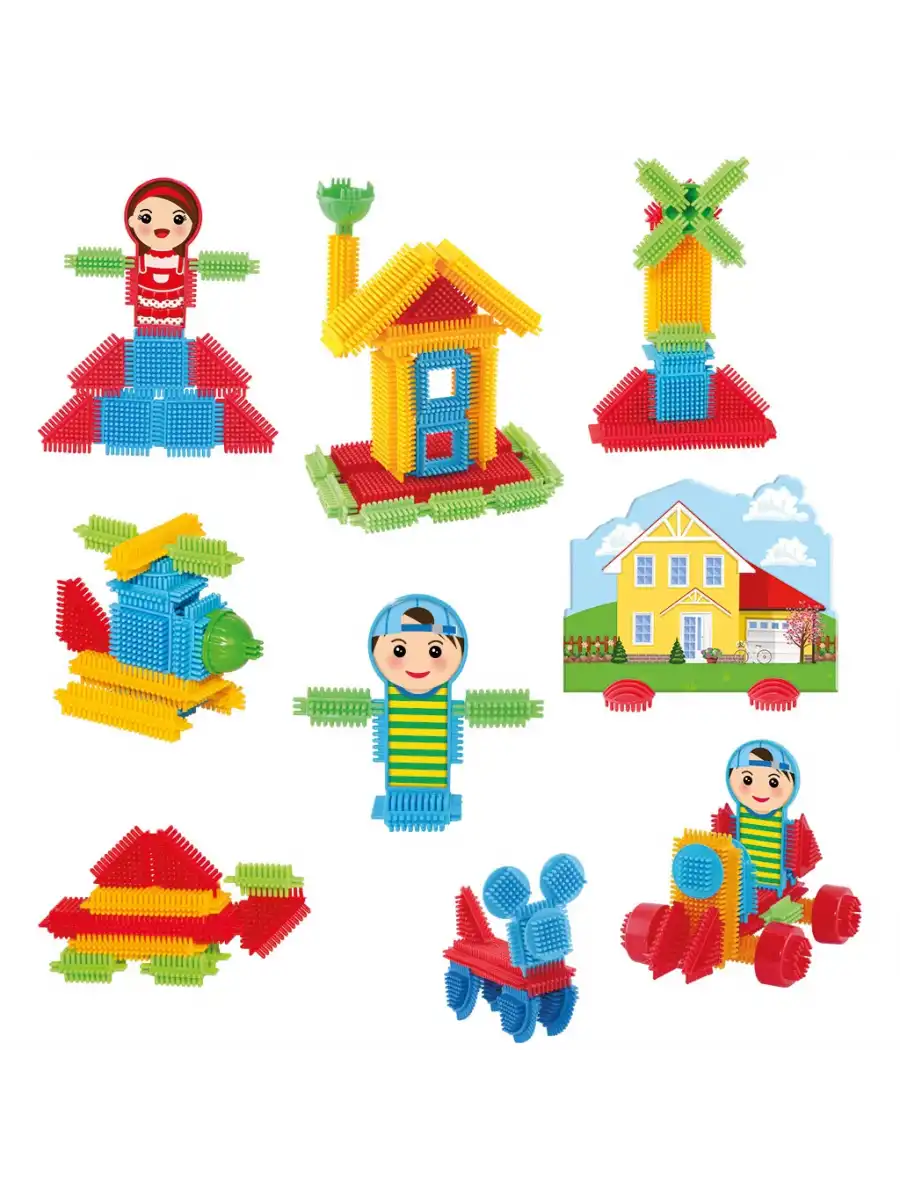 Kaktüs Bloklar (75 Parça) - Kaktüs Oyuncak - Lego Seti - Kaktüs Lego - Taraklı Lego