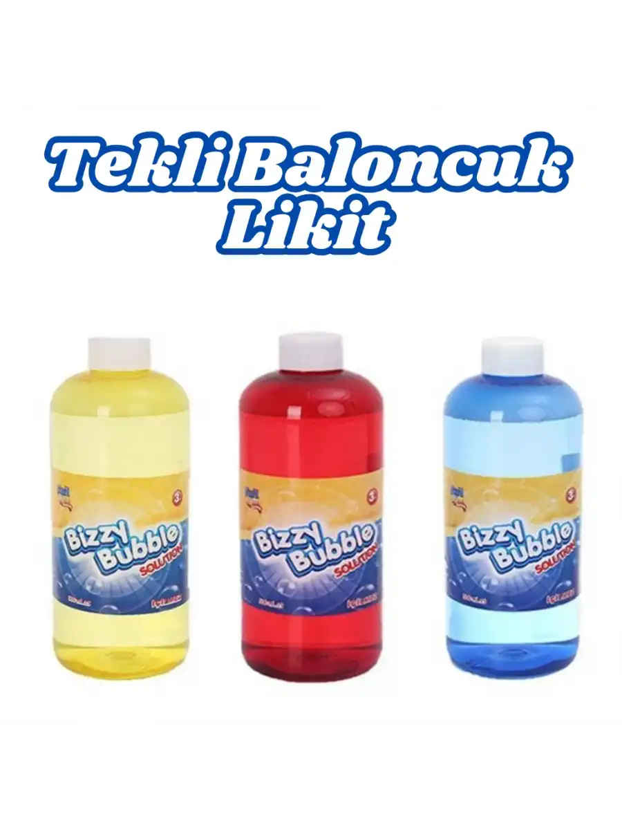 Köpük Tabancası Likiti - Baloncuk Tabancası - Köpüklü Silah - Baloncuk Oyunu - Yedek Baloncuk