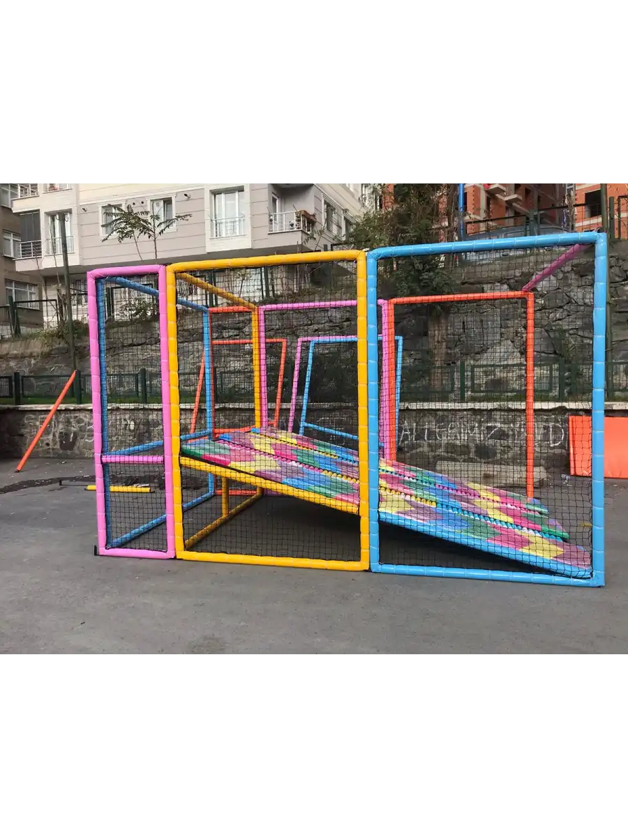 Roller Kaydırak Çiftli - Soft Play Top Havuzu Çocuk Oyun Alanı - Sünger Oyun Alanı