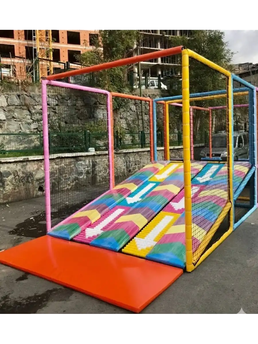 Roller Kaydırak Çiftli - Soft Play Top Havuzu Çocuk Oyun Alanı - Sünger Oyun Alanı