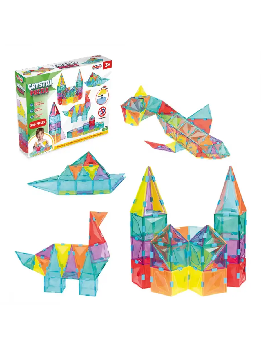 Kristal Puzzle (300 Parça) - Lego Setleri - Geometrik Oyuncak - Kristal Lego Seti - Cam Lego