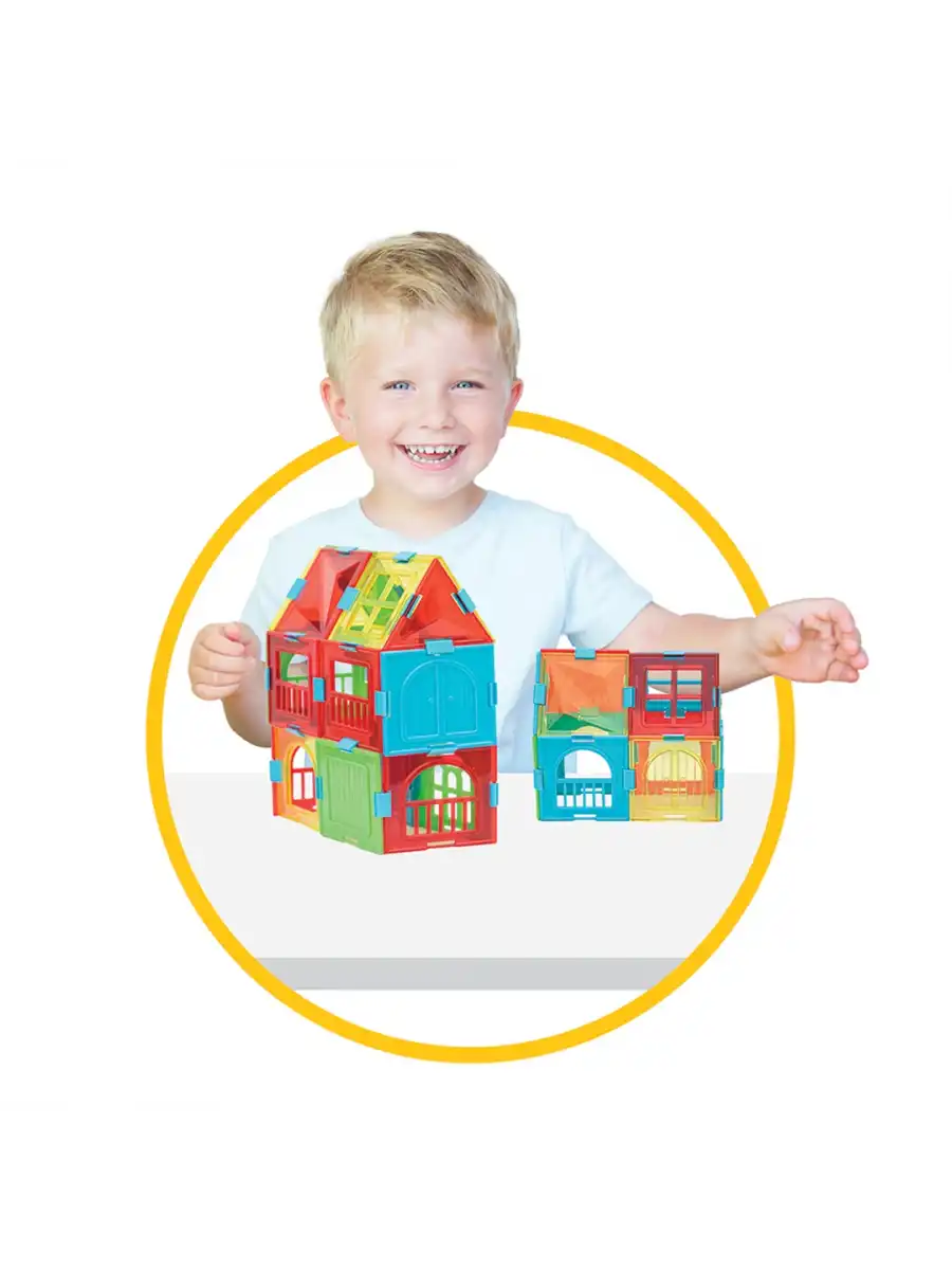 Kristal Şehir Puzzle (210 Parça) - Lego Setleri - Geometrik Oyuncak - Kristal Lego Seti - Cam Lego