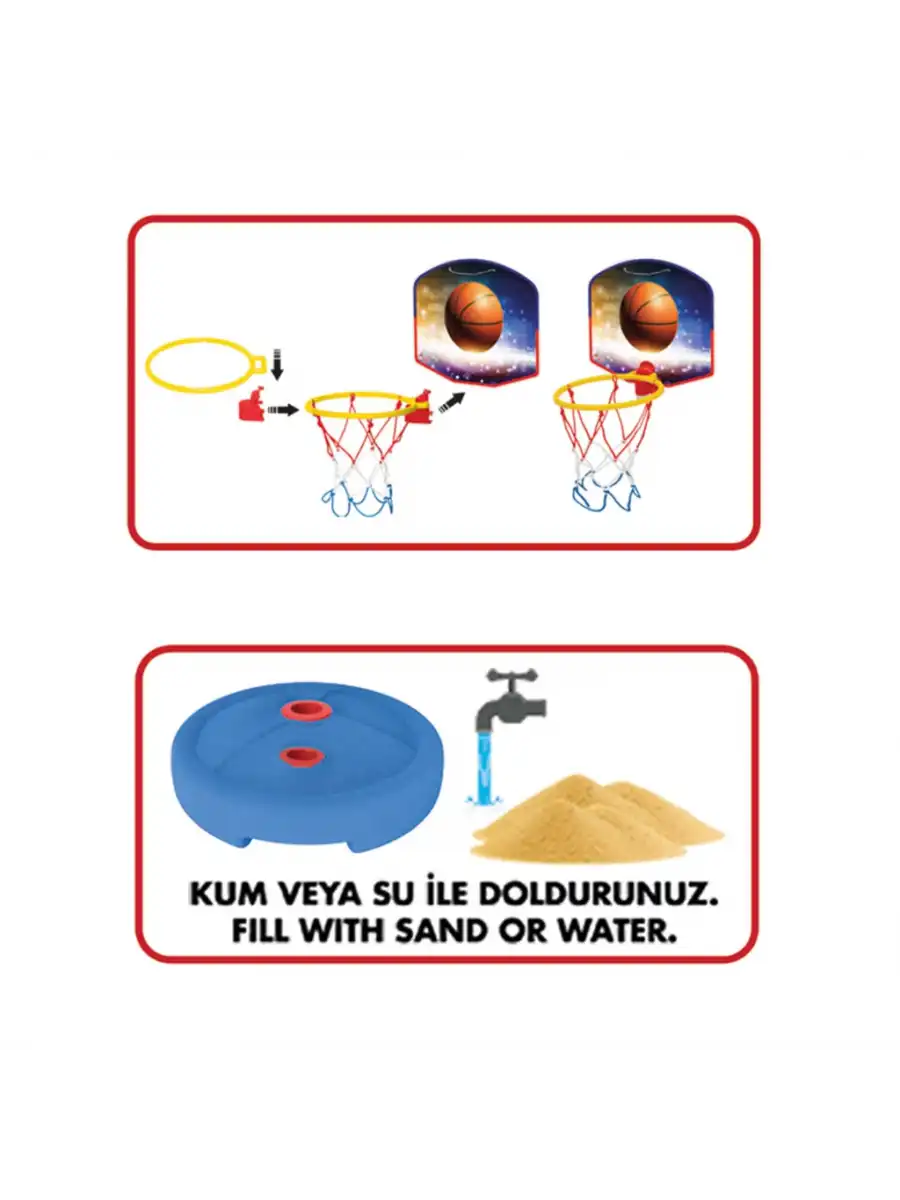 Küçük Ayaklı Basket Potası Seti - Spor Oyuncakları - Basketbol Oyuncakları - Basket Seti