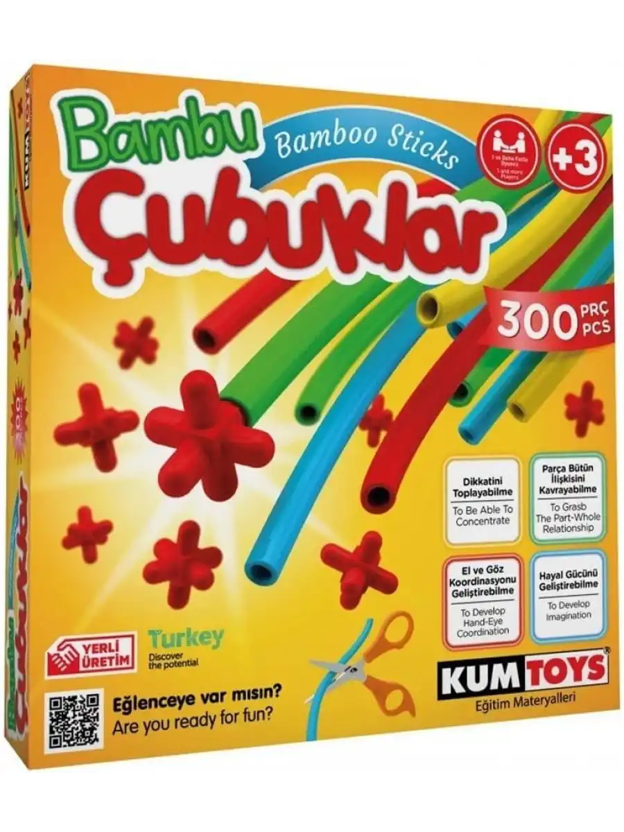 Kumtoys Bambu Çubuklar - Lego Setleri - Borular Lego - Plastik Çubuklar