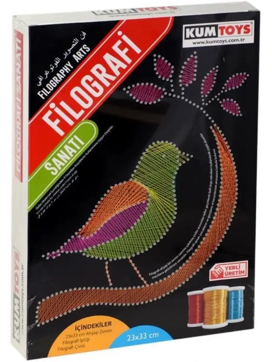 KumToys Filografi Sanatı - Sanat Seti - İple Sanat Setleri - Maket Yapımı Filografi Seti