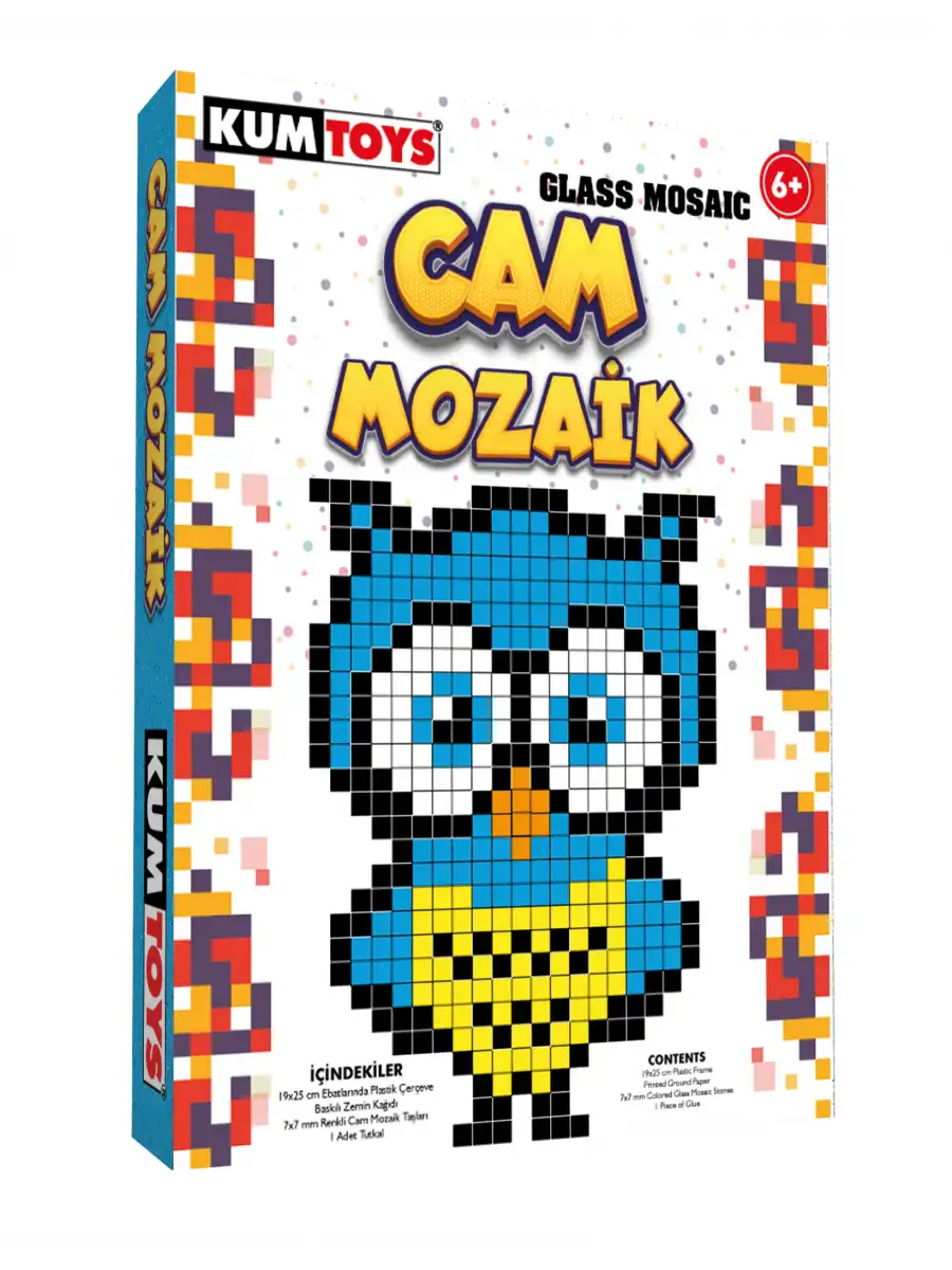 KumToys Cam Mozaik Sanatı - Sanat Seti - Taş Sanat Setleri - Maket Yapımı Mozaik Seti