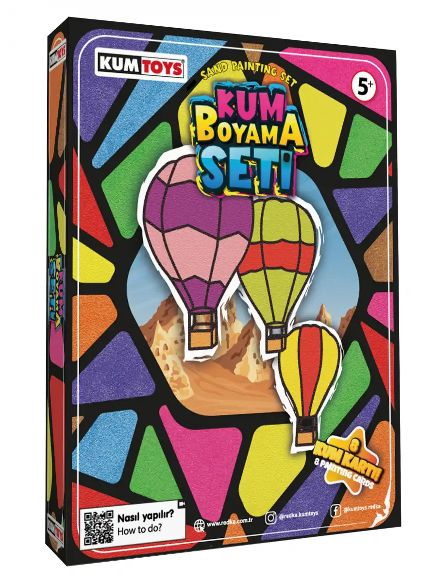 Kumtoys Kum Boyama Seti - Boyama Oyunu - Resim Yapma - Kum Boyama Oyuncak
