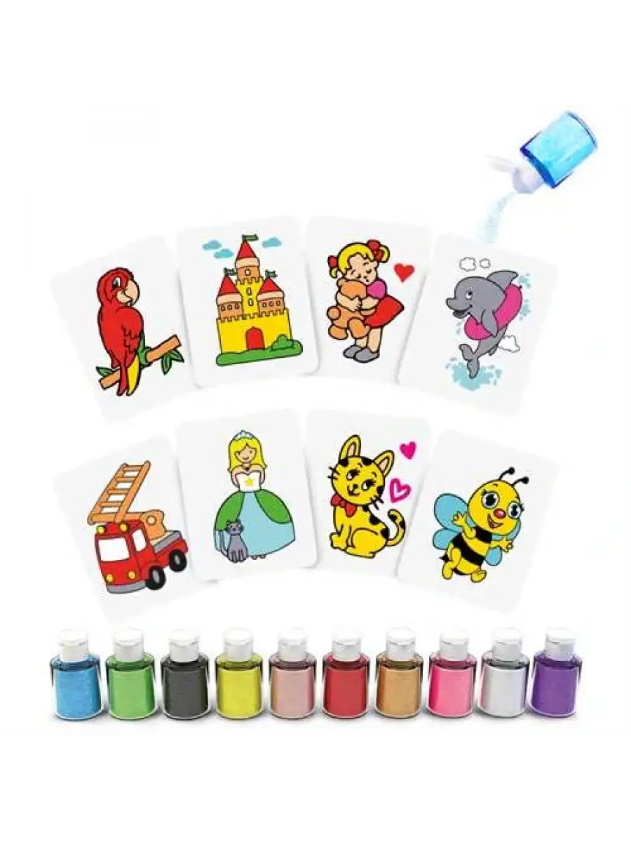 Kumtoys Kum Boyama Seti - Boyama Oyunu - Resim Yapma - Kum Boyama Oyuncak