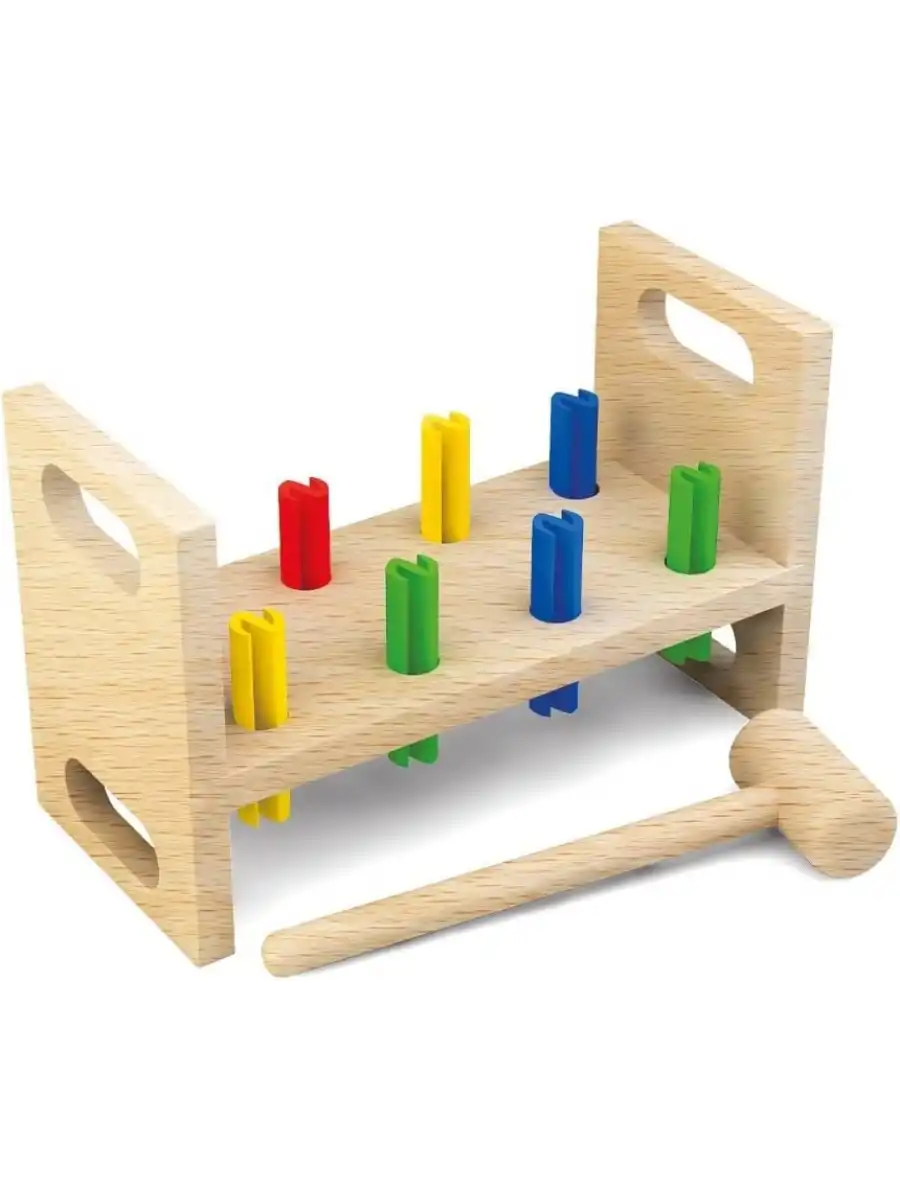 Kumtoys Tak Çak Tamir Seti - Tamir Setleri - Ahşap Tamir Seti Vurmalı Oyuncak