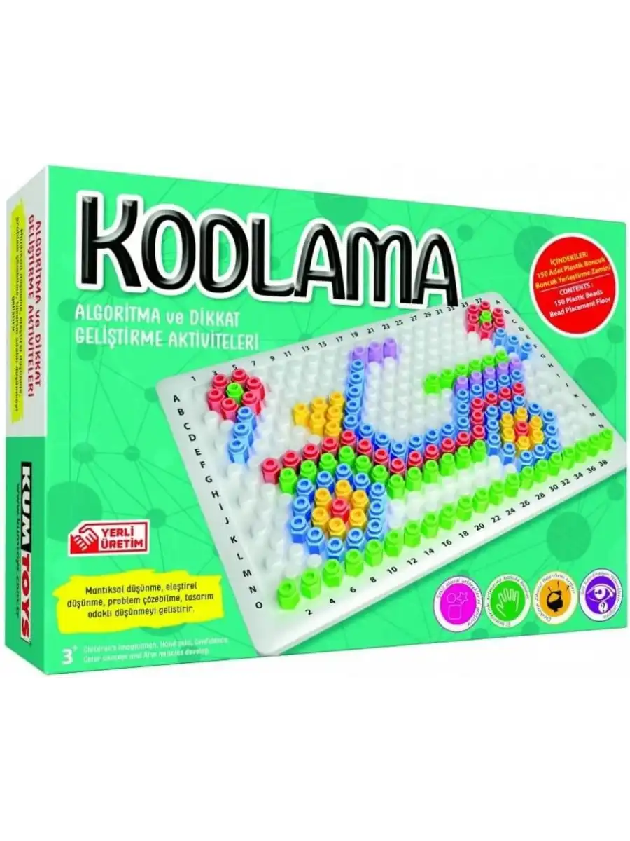 Kumtoys Kodlama Oyunu - Kordinat Oyunu - Bulmaca Yapımı - Kodlama Resim Oyunu