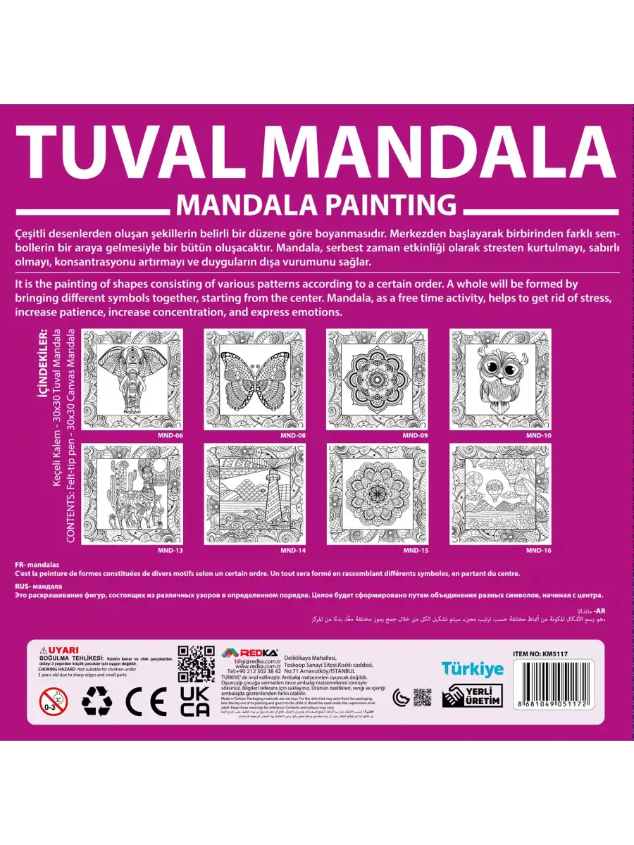 Kumtoys Tuval Mandala - Sanat Seti - Tuval Setleri - Tuval Boyama Mandal Seti