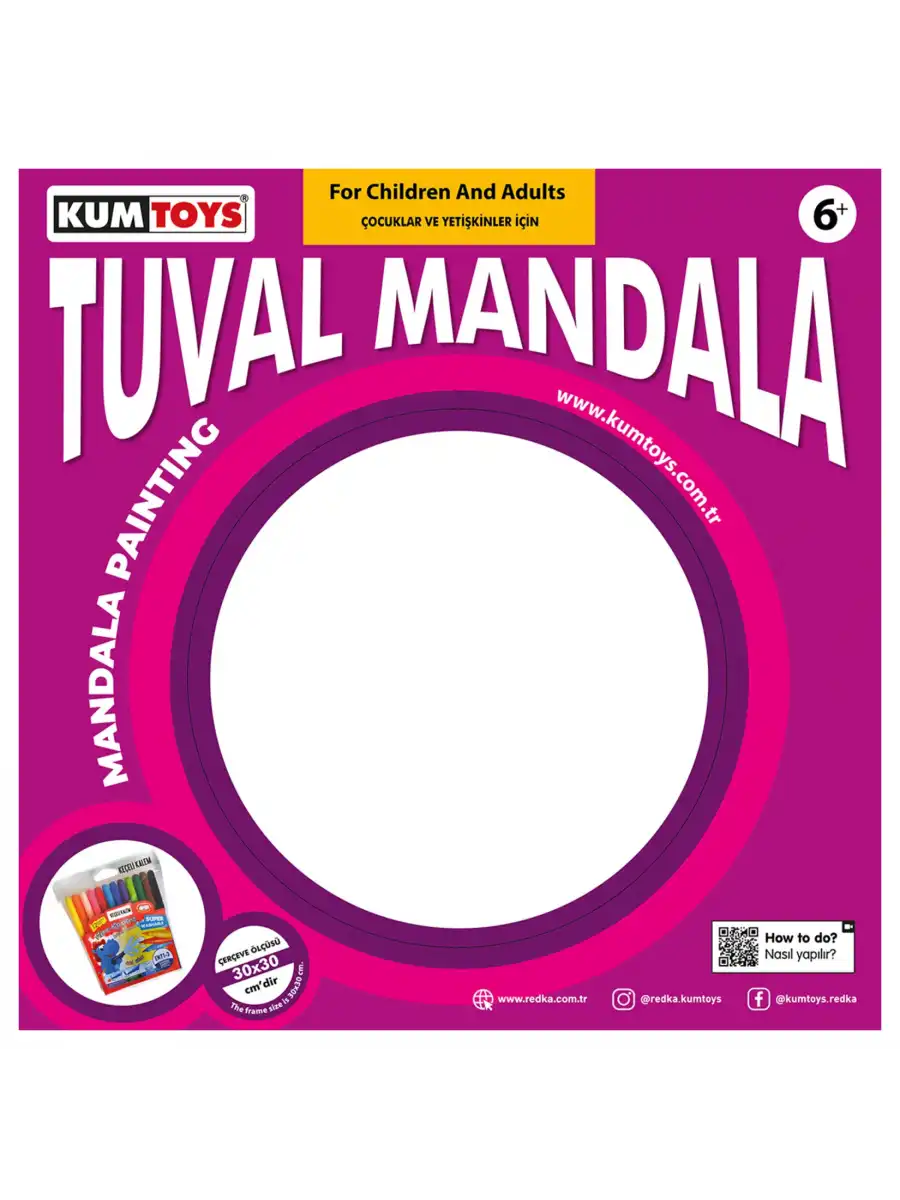 Kumtoys Tuval Mandala - Sanat Seti - Tuval Setleri - Tuval Boyama Mandal Seti