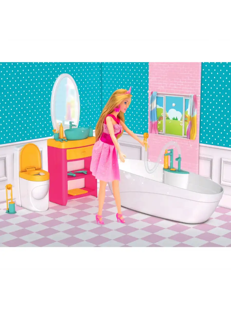 Lindanın Banyosu - Muhteşem Banyo Oyuncak - Eğlenceli Banyo Seti - Barbie Banyo Seti