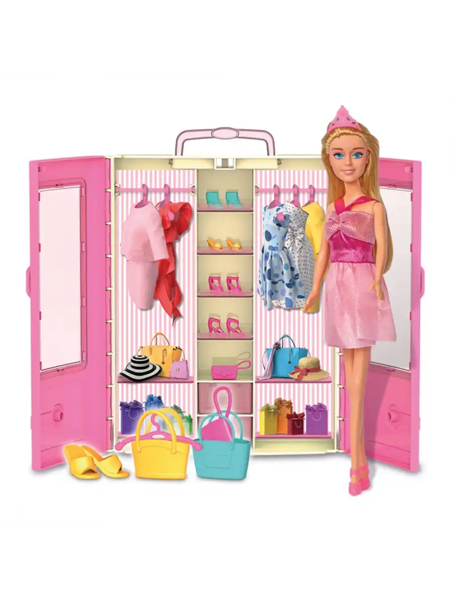 Lindanın Bebekli Gardırobu - Barbie Dolap - Barbie Giysi Dolabı - Barbie Gardırop - Gardrop