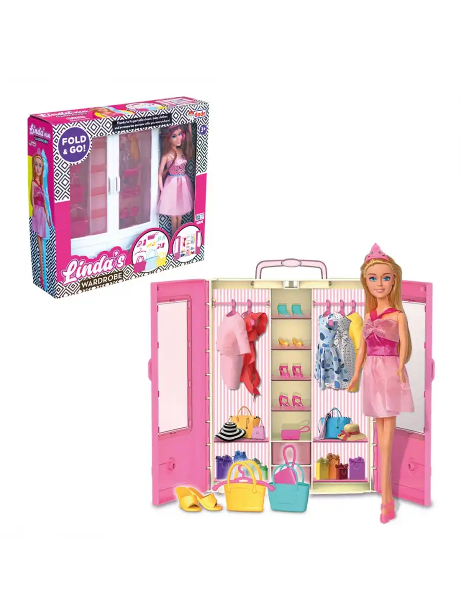 Lindanın Bebekli Gardırobu - Barbie Dolap - Barbie Giysi Dolabı - Barbie Gardırop - Gardrop
