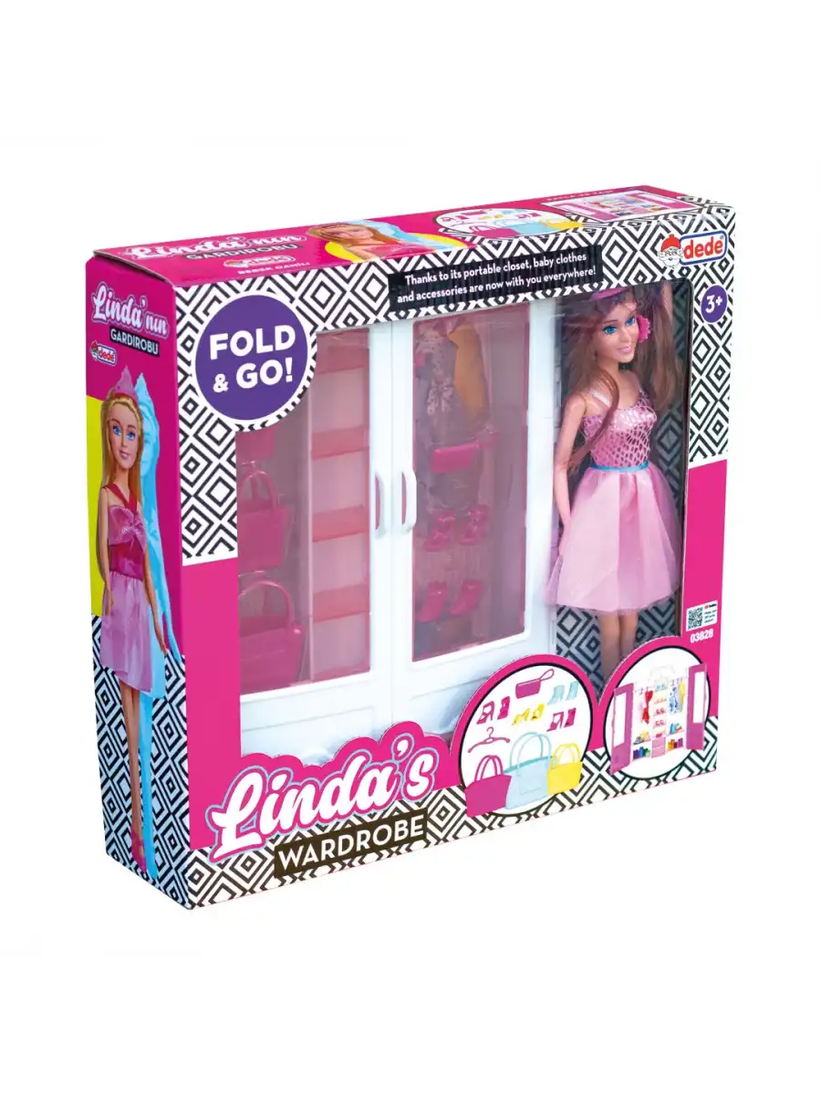 Lindanın Bebekli Gardırobu - Barbie Dolap - Barbie Giysi Dolabı - Barbie Gardırop - Gardrop