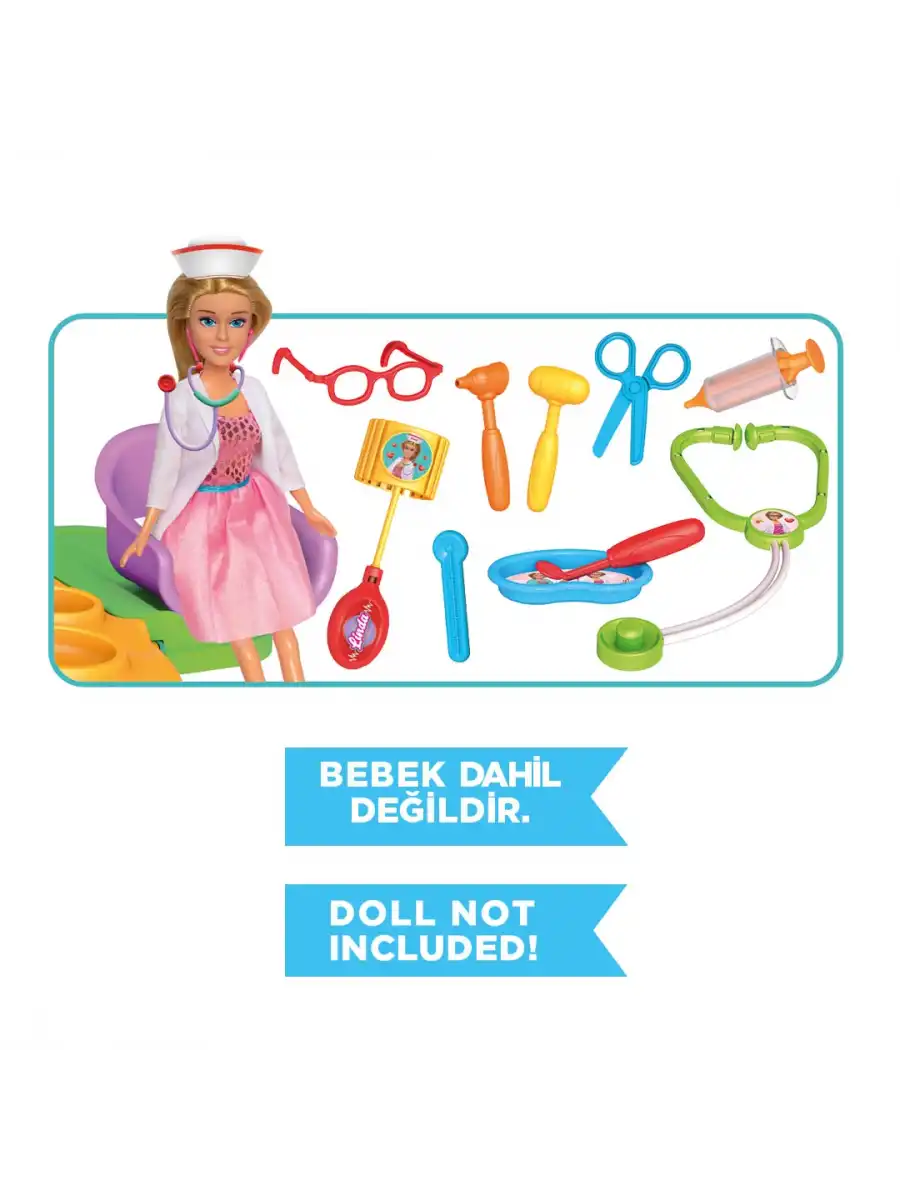 Lindanın Doktor Set Sırt Çantası - Doktor Setleri - Doktor Oyuncak Seti - Doktor Gereçleri