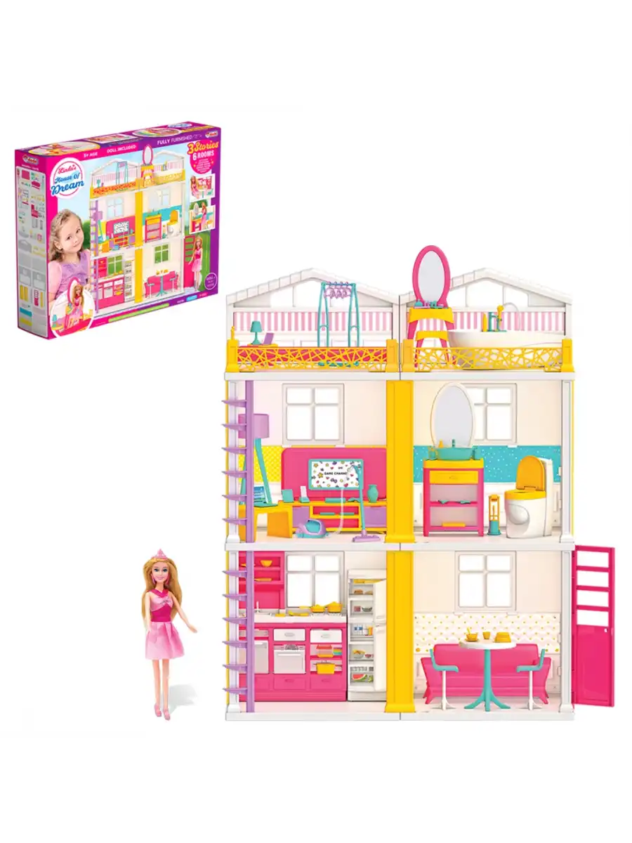 Lindanın Düşler Evi - Ev Oyuncak - Lindanın Düşler Ev Seti - Barbie Ev Seti