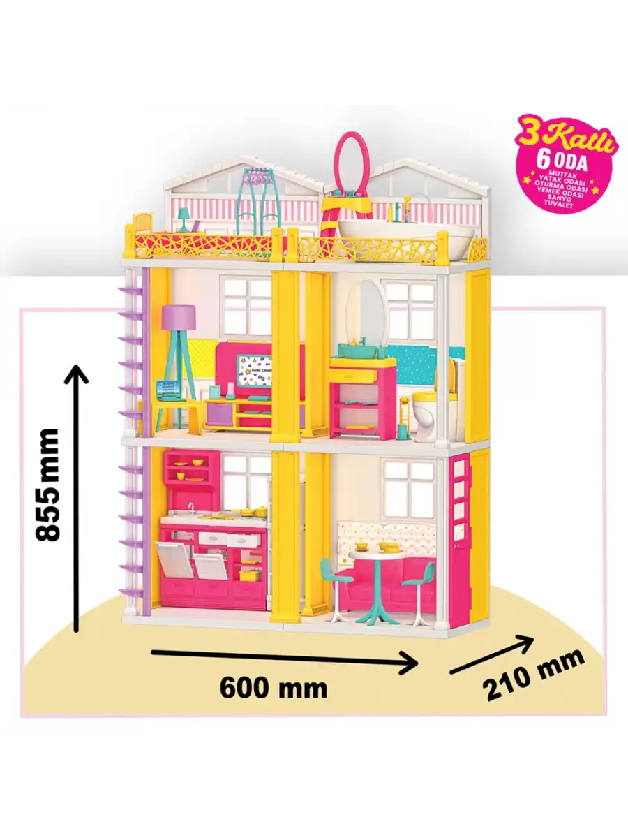 Lindanın Düşler Evi - Ev Oyuncak - Lindanın Düşler Ev Seti - Barbie Ev Seti