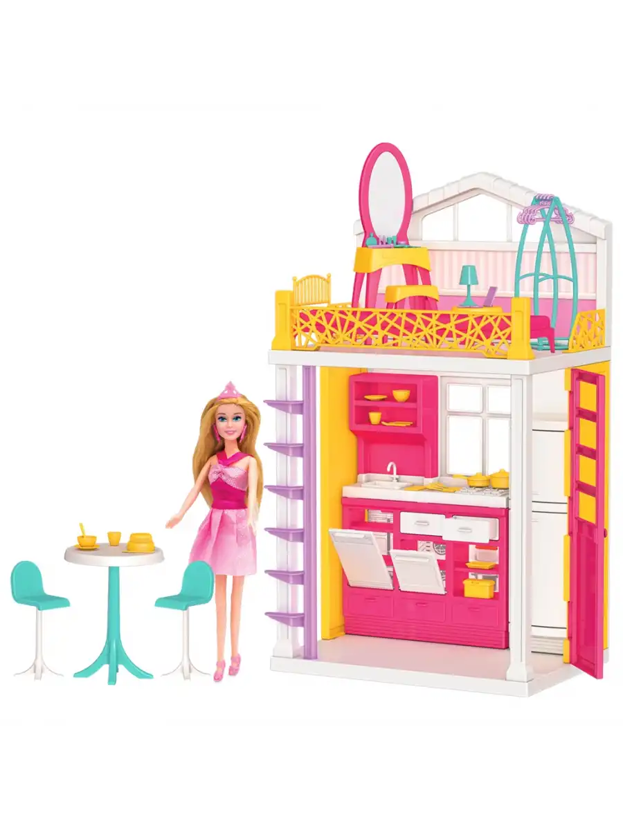 Lindanın Evi 2 Katlı - Ev Oyuncak - Lindanın Ev Seti - Barbie Ev Seti