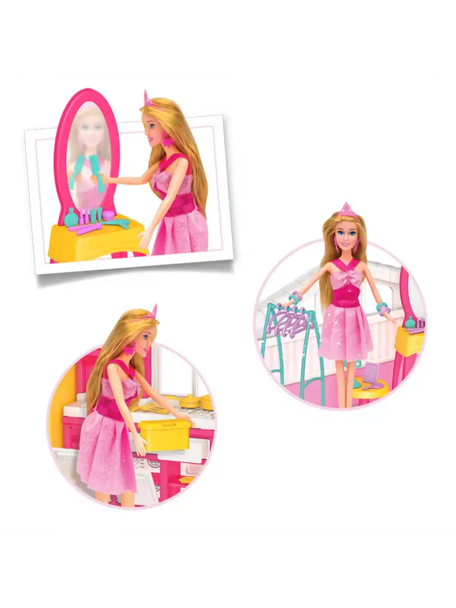 Lindanın Evi 2 Katlı - Ev Oyuncak - Lindanın Ev Seti - Barbie Ev Seti