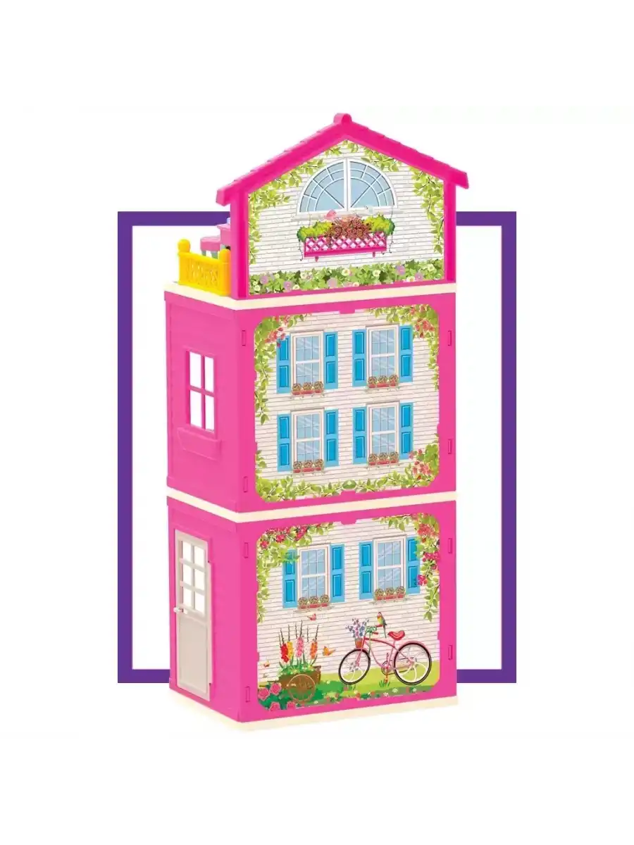 Lolanın 3 Katlı Evi - Ev Oyuncak - Lolanın 3 Katlı Ev Seti - Barbie Ev Seti