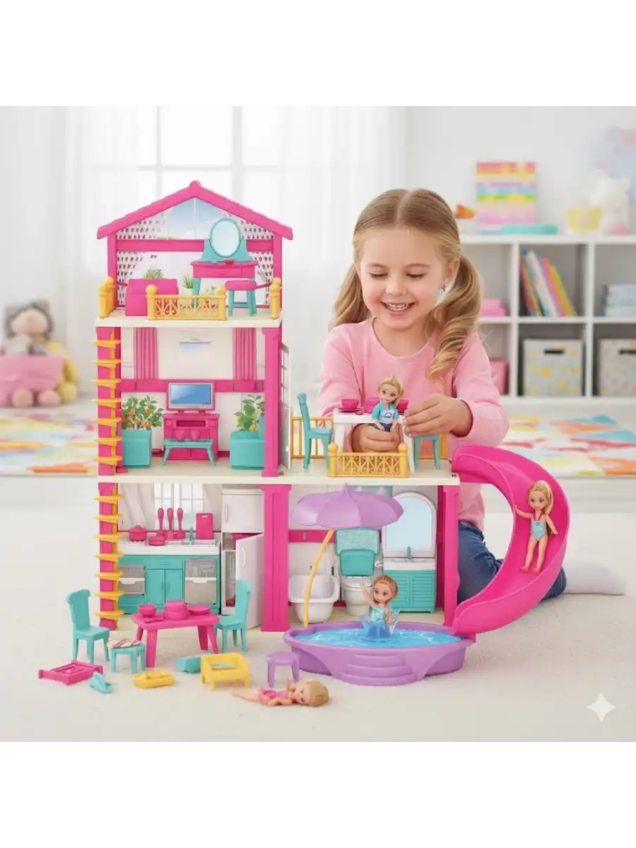 Lolanın Tatil Evi - Ev Oyuncak - Lolanın Tatil Ev Seti - Barbie Ev Seti
