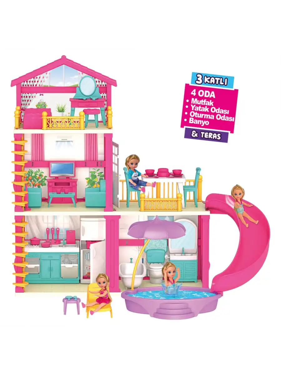 Lolanın Tatil Evi - Ev Oyuncak - Lolanın Tatil Ev Seti - Barbie Ev Seti