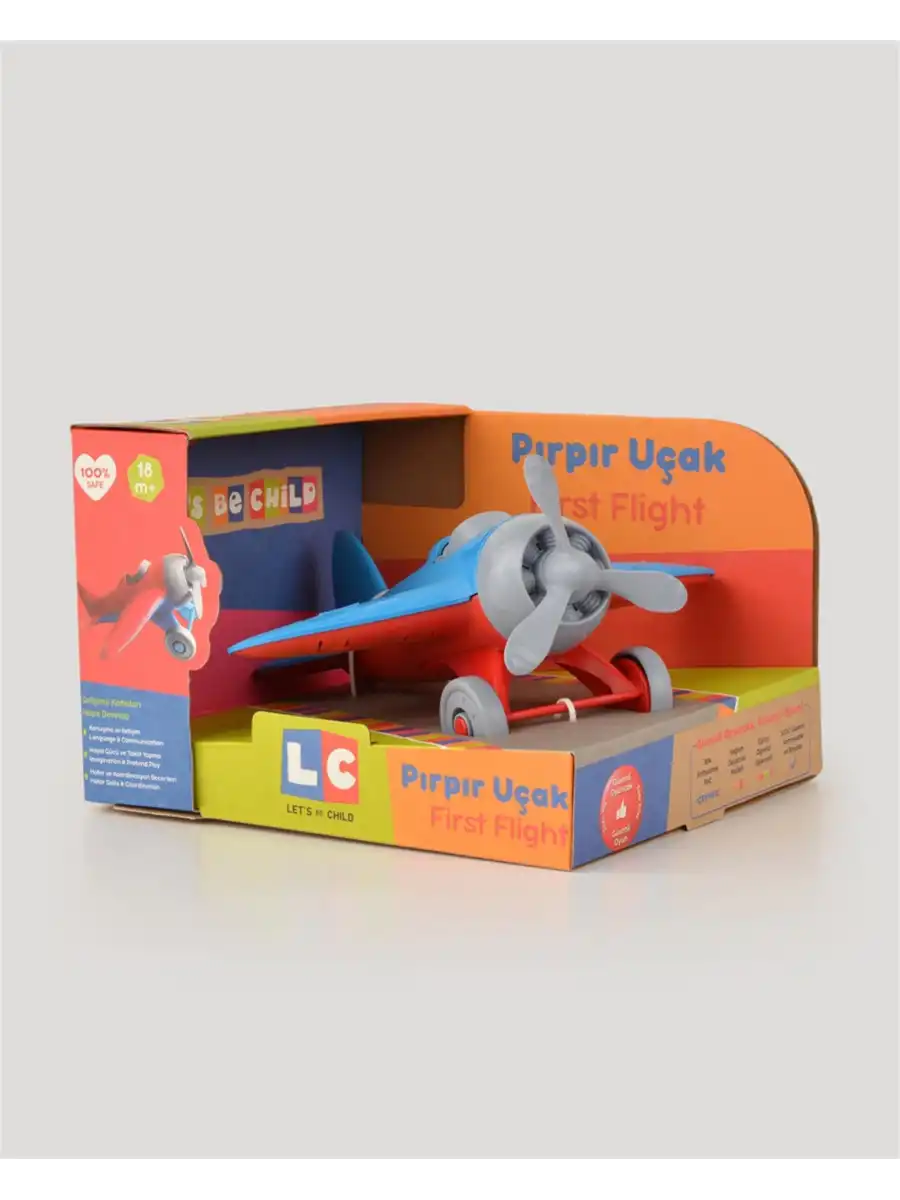 Lüx Mavi Pırpır Uçak - Plastik Uçak - Kırılmaz Oyuncak - Kırılmaz Uçak - Uçak Oyuncaklar - Uçak Setleri