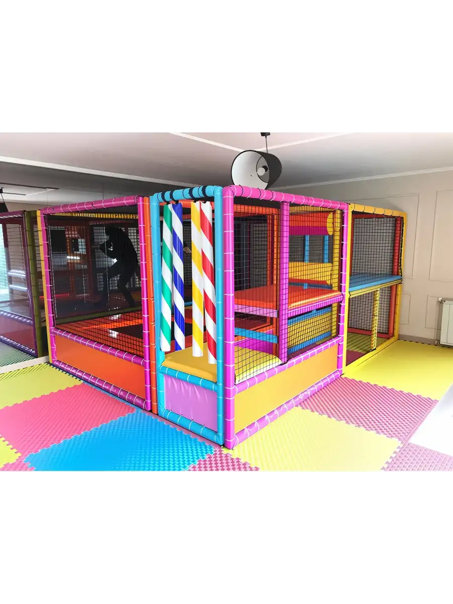 Mag Kaydıraklı Oyun Havuzu ve Trambolin - Sünger Soft Play Top Havuzu Çocuk Oyun Alanı