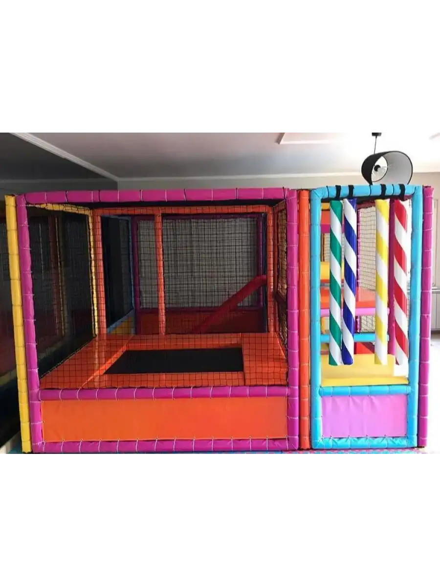 Mag Kaydıraklı Oyun Havuzu ve Trambolin - Sünger Soft Play Top Havuzu Çocuk Oyun Alanı