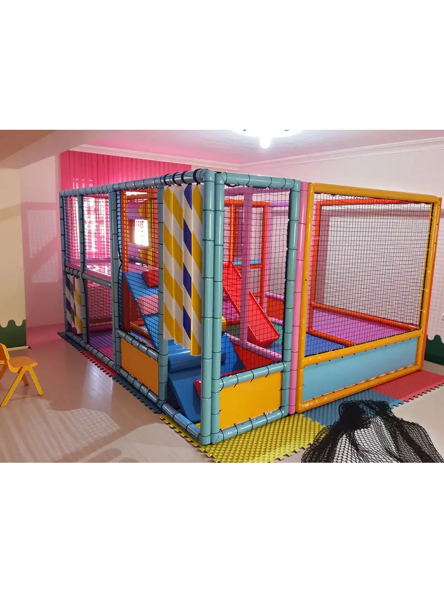 Tırmıklı Oyun Havuzu ve Trambolin - Sünger Soft Play Top Havuzu Çocuk Oyun Alanı